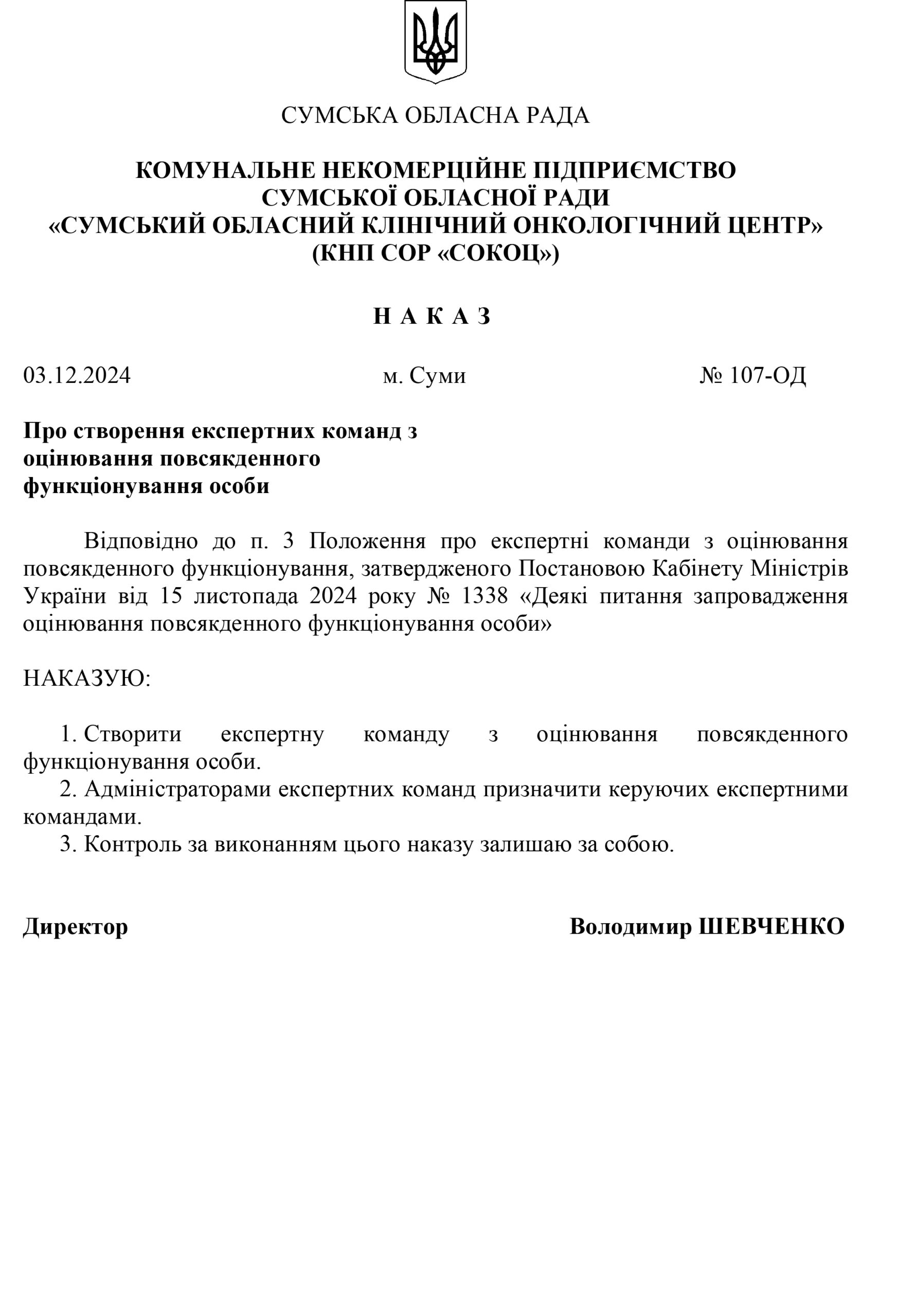 Ілюстрація до матеріалу: Про створення експертних команд з оцінювання повсякденного функціонування особи